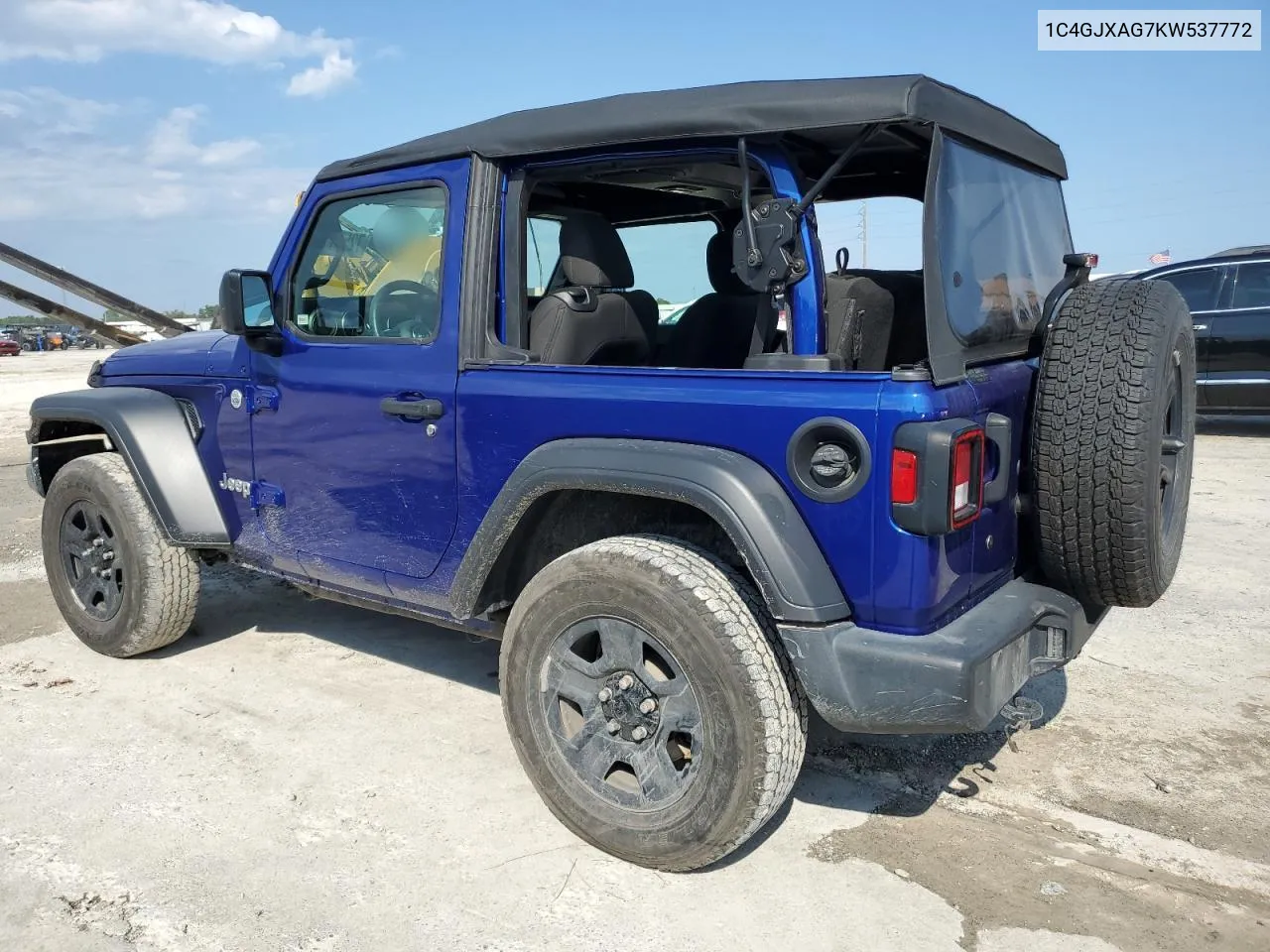 1C4GJXAG7KW537772 2019 Jeep Wrangler Sport