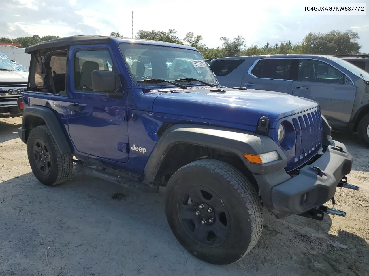 1C4GJXAG7KW537772 2019 Jeep Wrangler Sport