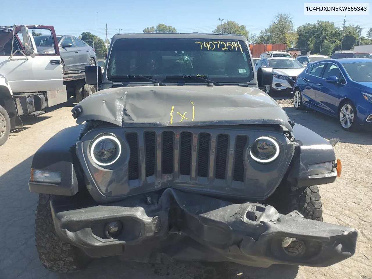 1C4HJXDN5KW565343 2019 Jeep Wrangler Unlimited Sport