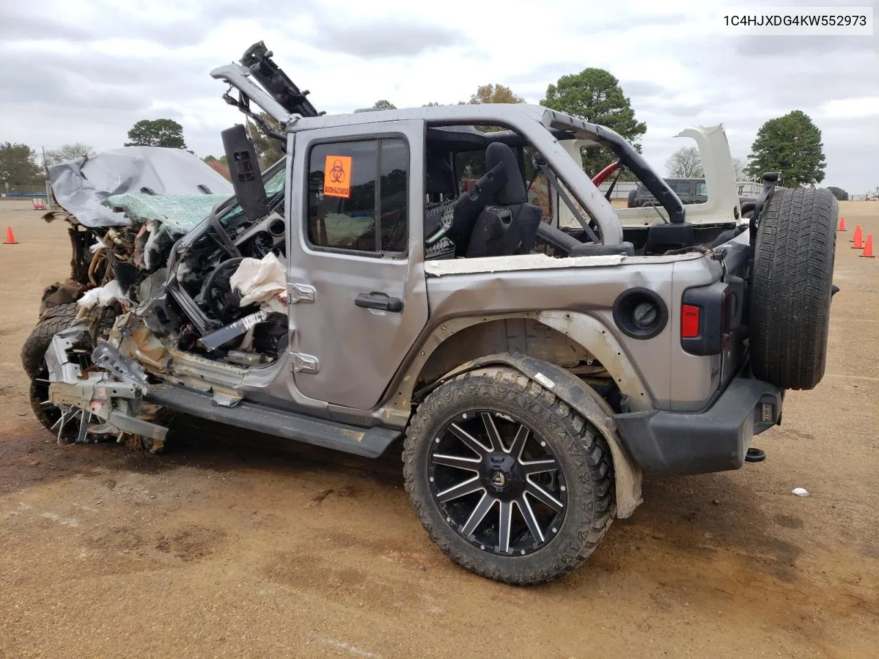 2019 Jeep Wrangler Unlimited Sport VIN: 1C4HJXDG4KW552973 Lot: 76885223