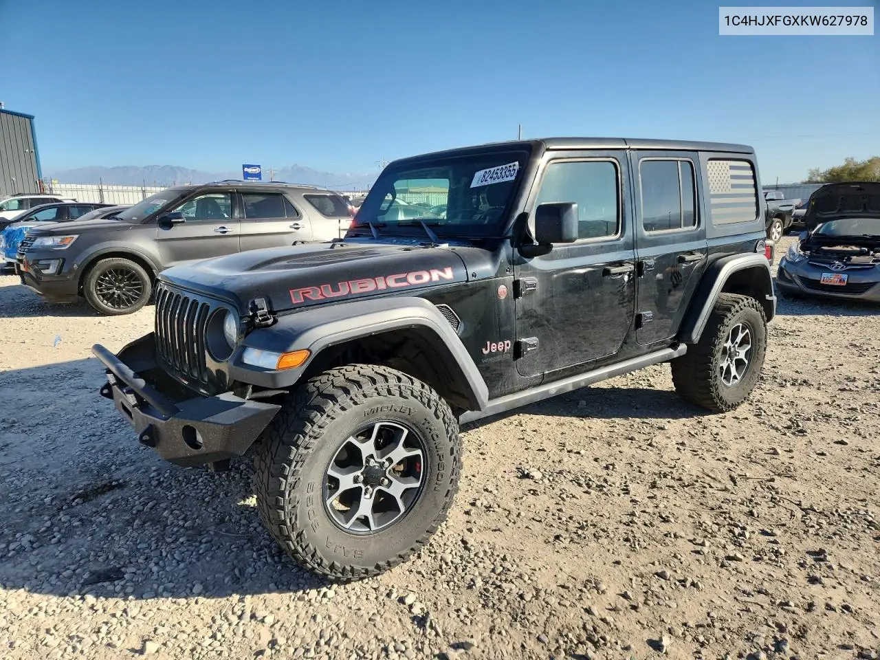 1C4HJXFGXKW627978 2019 Jeep Wrangler Unlimited Rubicon