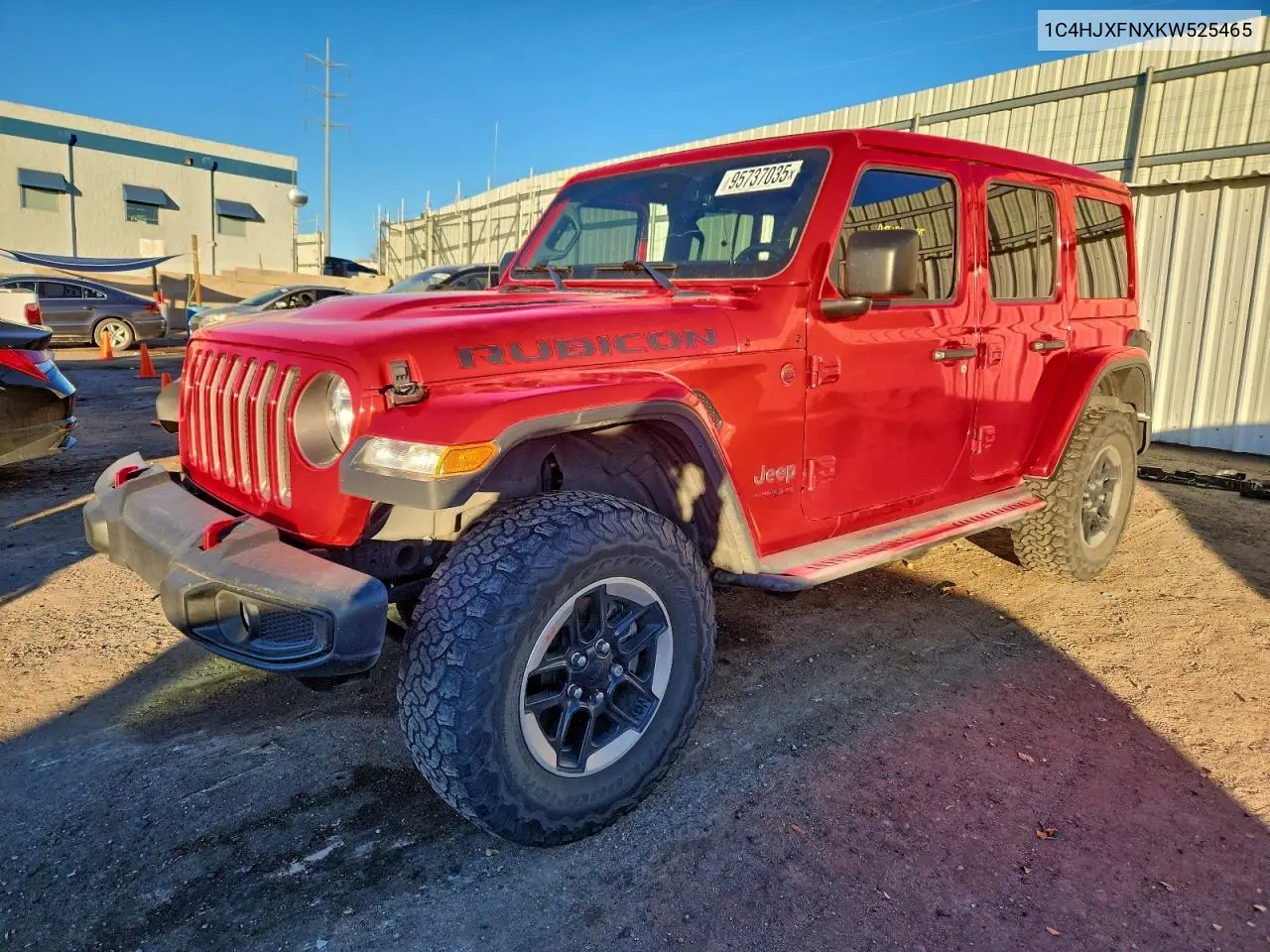 1C4HJXFNXKW525465 2019 Jeep Wrangler Unlimited Rubicon