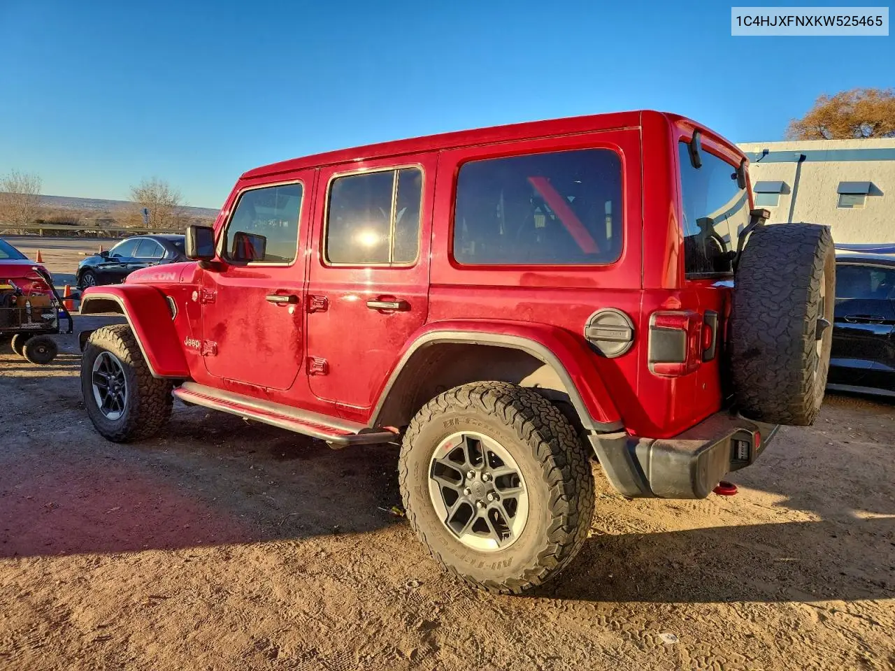 1C4HJXFNXKW525465 2019 Jeep Wrangler Unlimited Rubicon