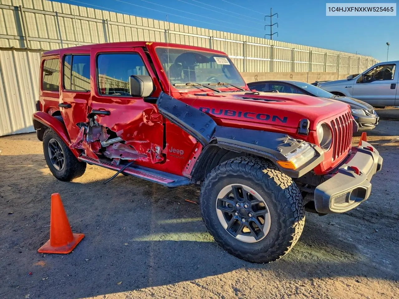 1C4HJXFNXKW525465 2019 Jeep Wrangler Unlimited Rubicon