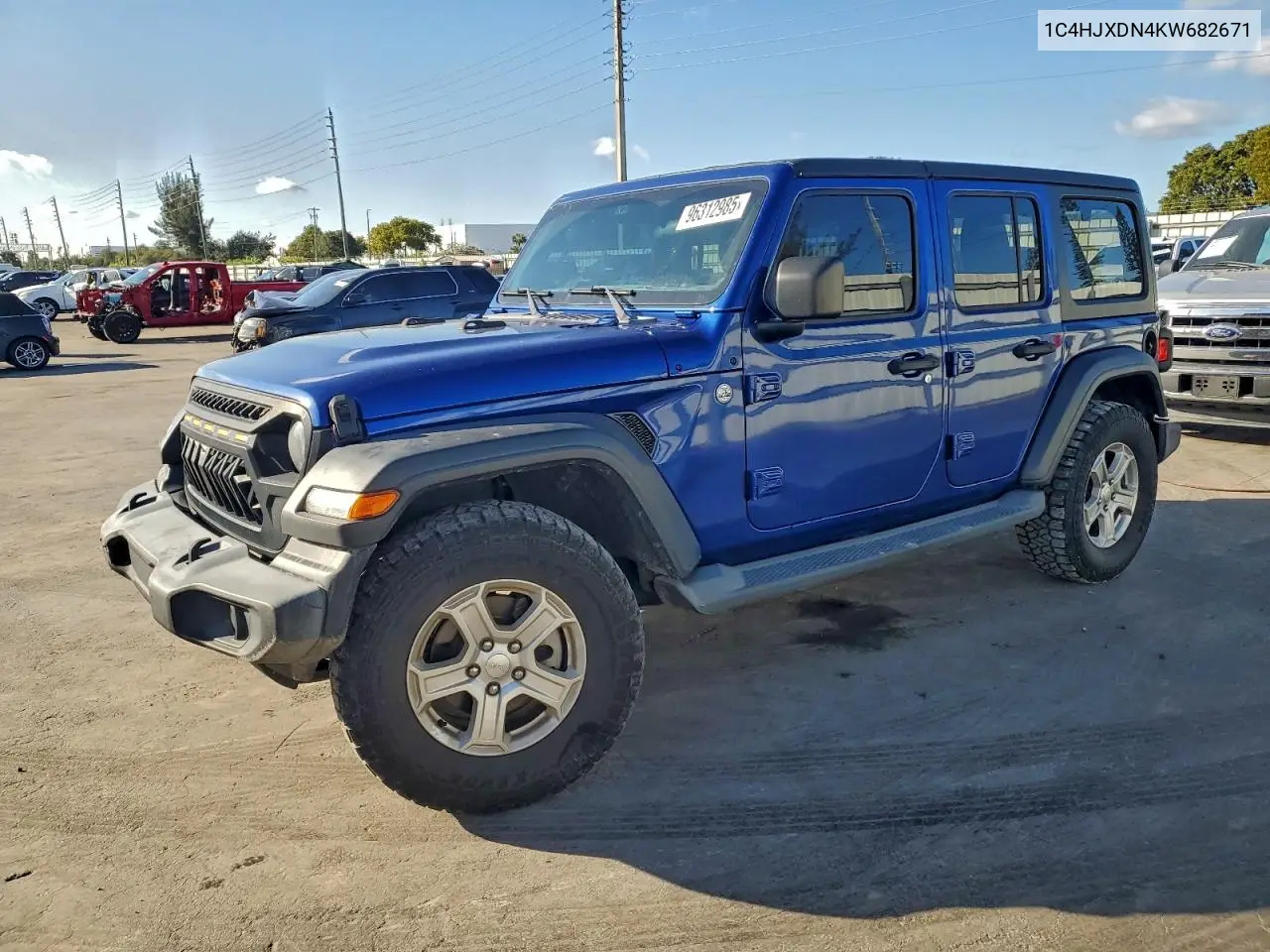 1C4HJXDN4KW682671 2019 Jeep Wrangler Unlimited Sport
