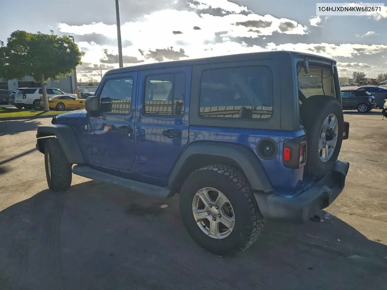 1C4HJXDN4KW682671 2019 Jeep Wrangler Unlimited Sport
