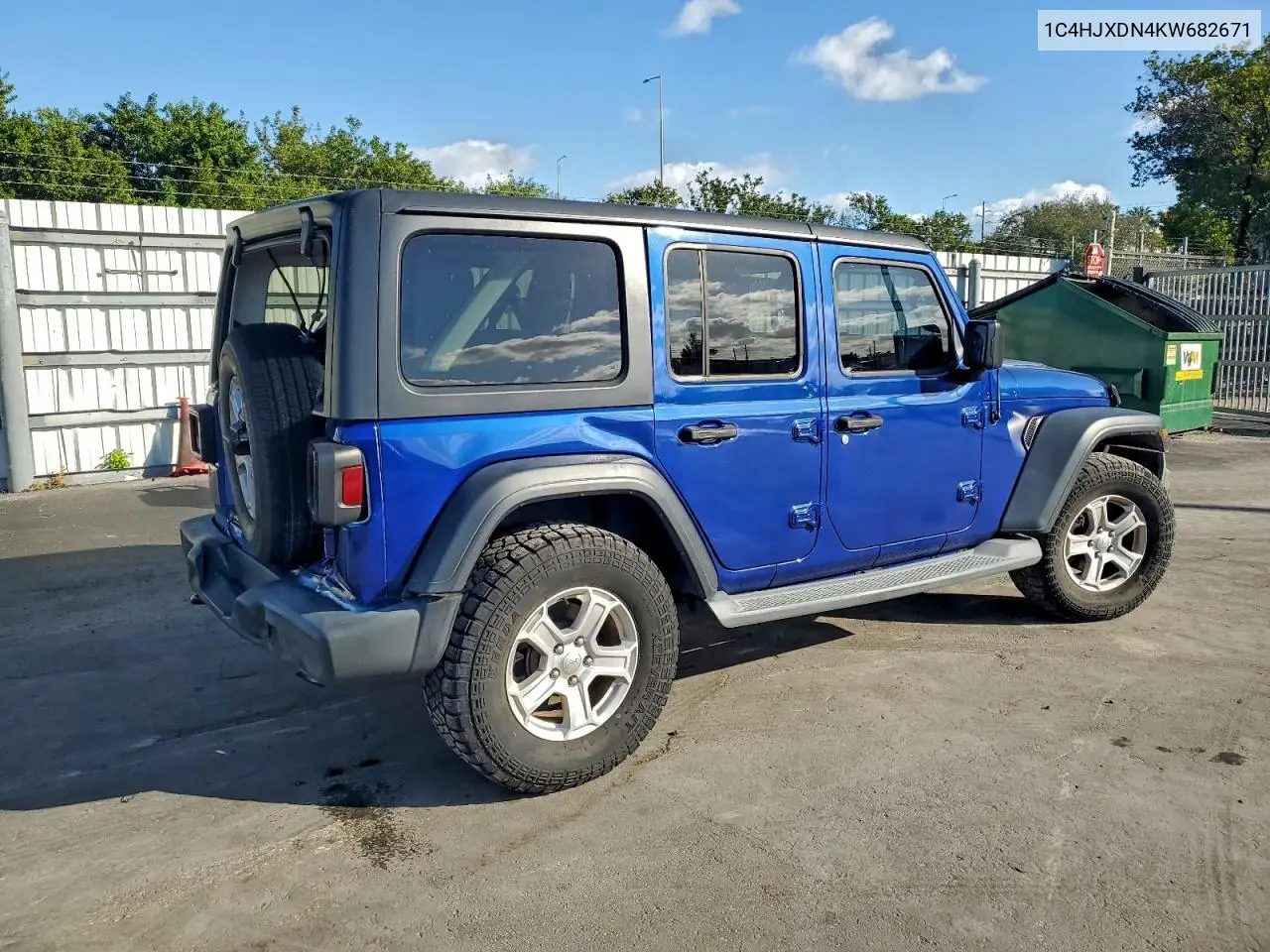 1C4HJXDN4KW682671 2019 Jeep Wrangler Unlimited Sport