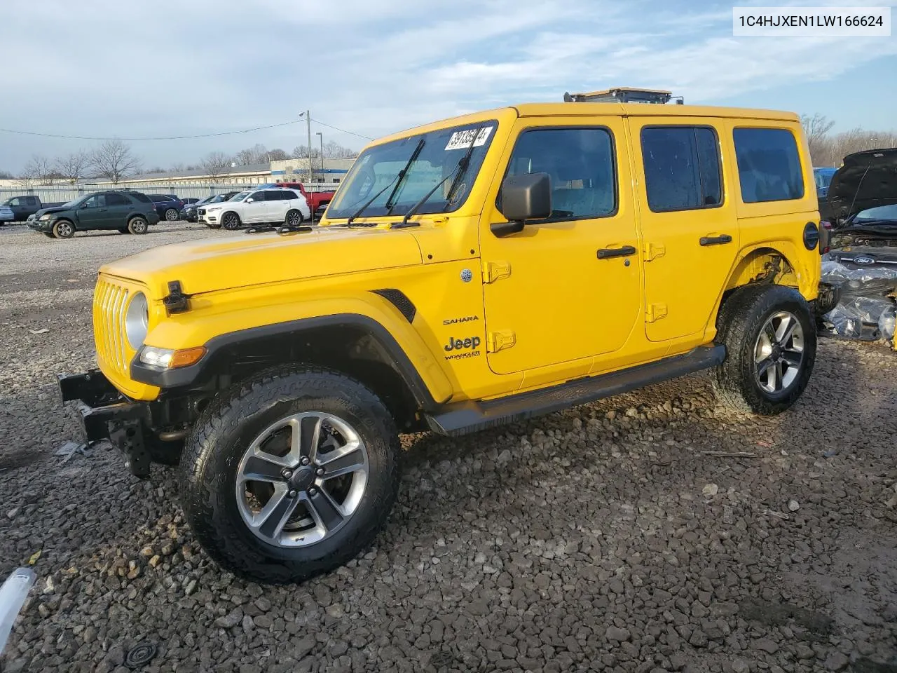 2020 Jeep Wrangler Unlimited Sahara VIN: 1C4HJXEN1LW166624 Lot: 39135974