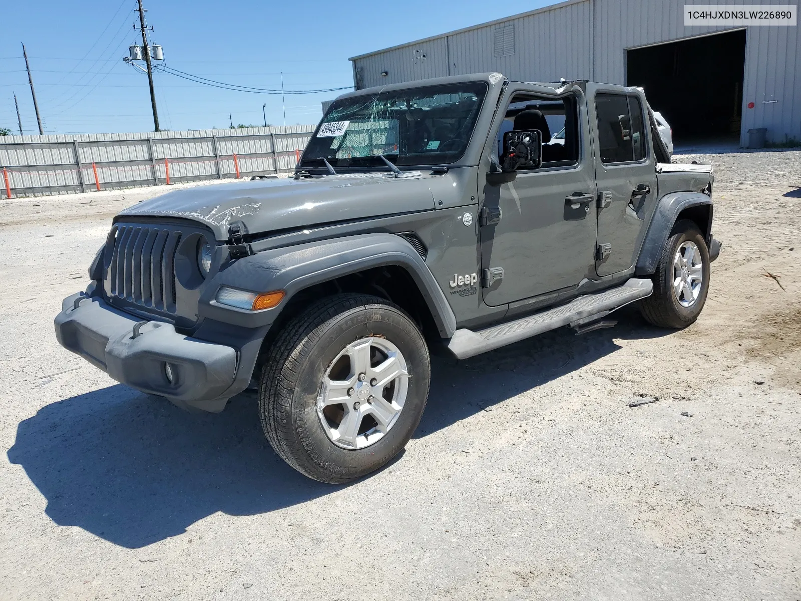 2020 Jeep Wrangler Unlimited Sport VIN: 1C4HJXDN3LW226890 Lot: 49945344