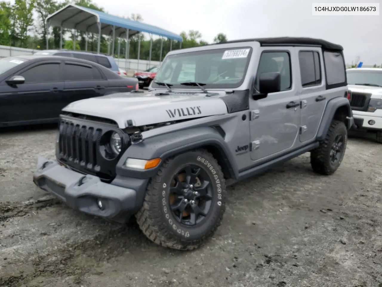 1C4HJXDG0LW186673 2020 Jeep Wrangler Unlimited Sport