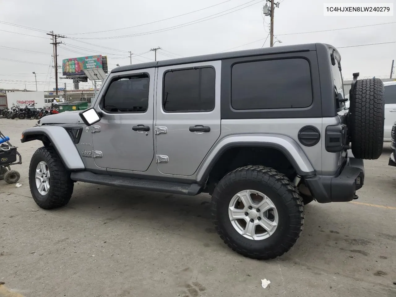 2020 Jeep Wrangler Unlimited Sahara VIN: 1C4HJXEN8LW240279 Lot: 55397584