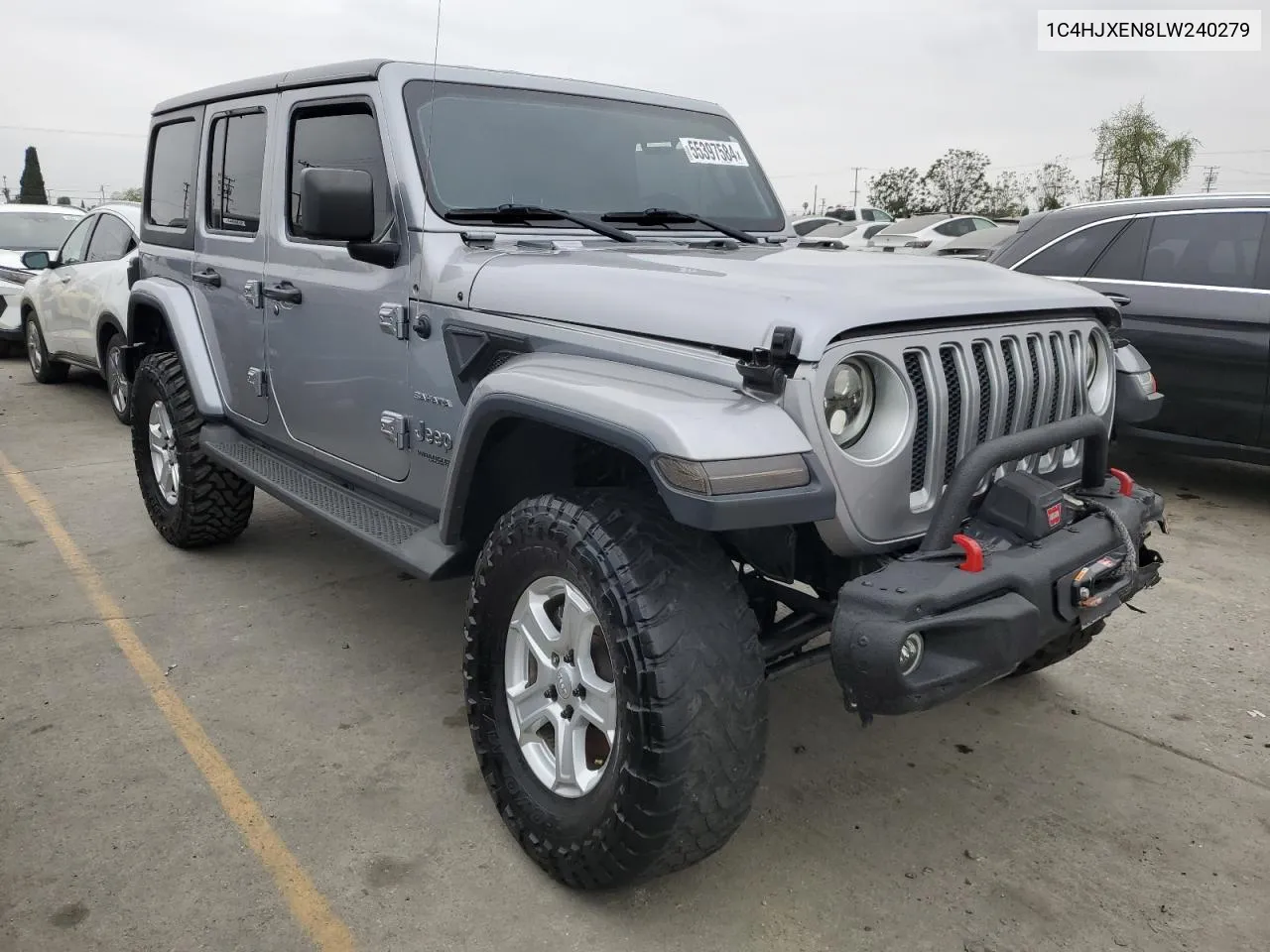 2020 Jeep Wrangler Unlimited Sahara VIN: 1C4HJXEN8LW240279 Lot: 55397584