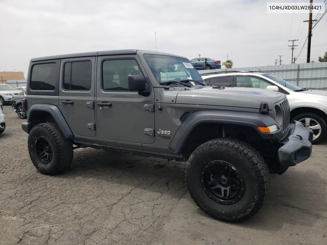 2020 Jeep Wrangler Unlimited Sport VIN: 1C4HJXDG3LW284421 Lot: 55500434