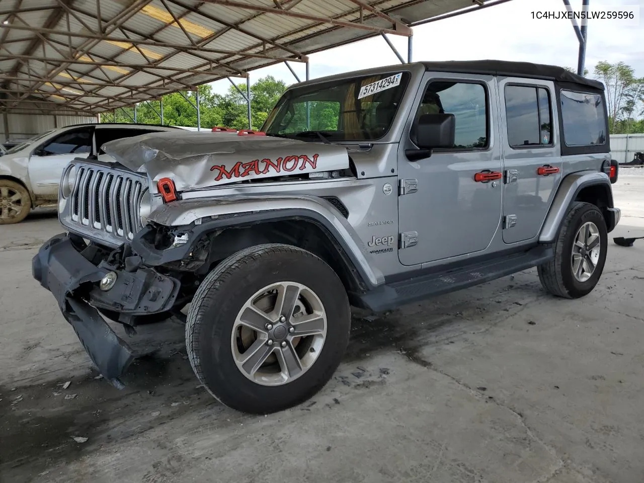 2020 Jeep Wrangler Unlimited Sahara VIN: 1C4HJXEN5LW259596 Lot: 57314294