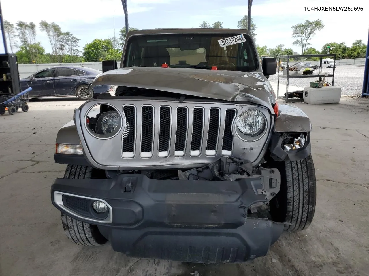 2020 Jeep Wrangler Unlimited Sahara VIN: 1C4HJXEN5LW259596 Lot: 57314294