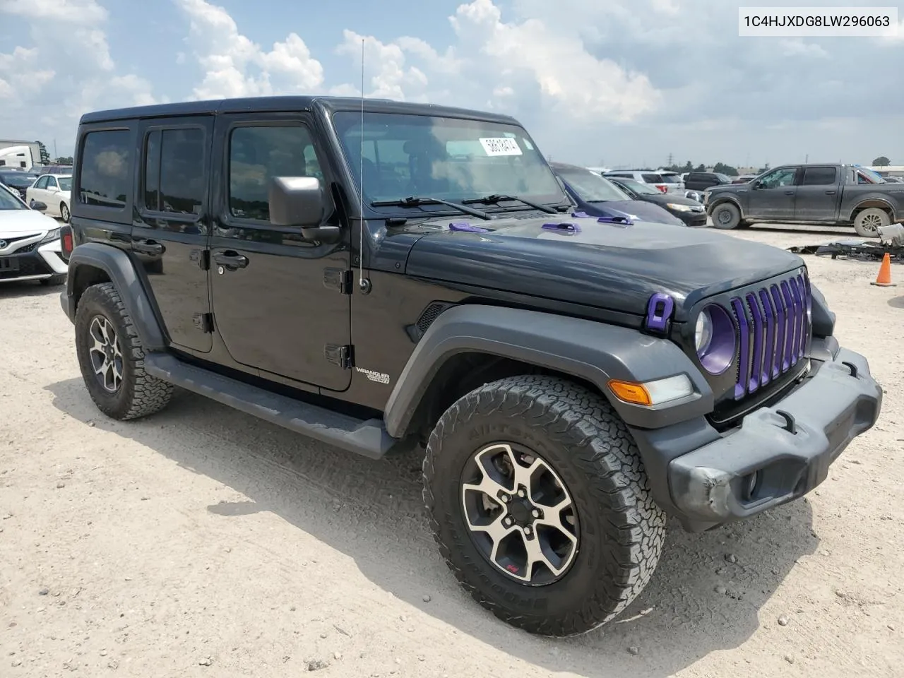 2020 Jeep Wrangler Unlimited Sport VIN: 1C4HJXDG8LW296063 Lot: 58618474