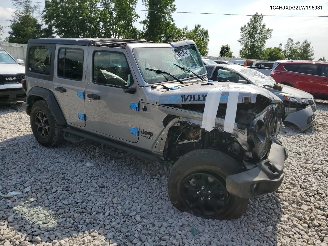 2020 Jeep Wrangler Unlimited Sport VIN: 1C4HJXDG2LW196931 Lot: 59333614