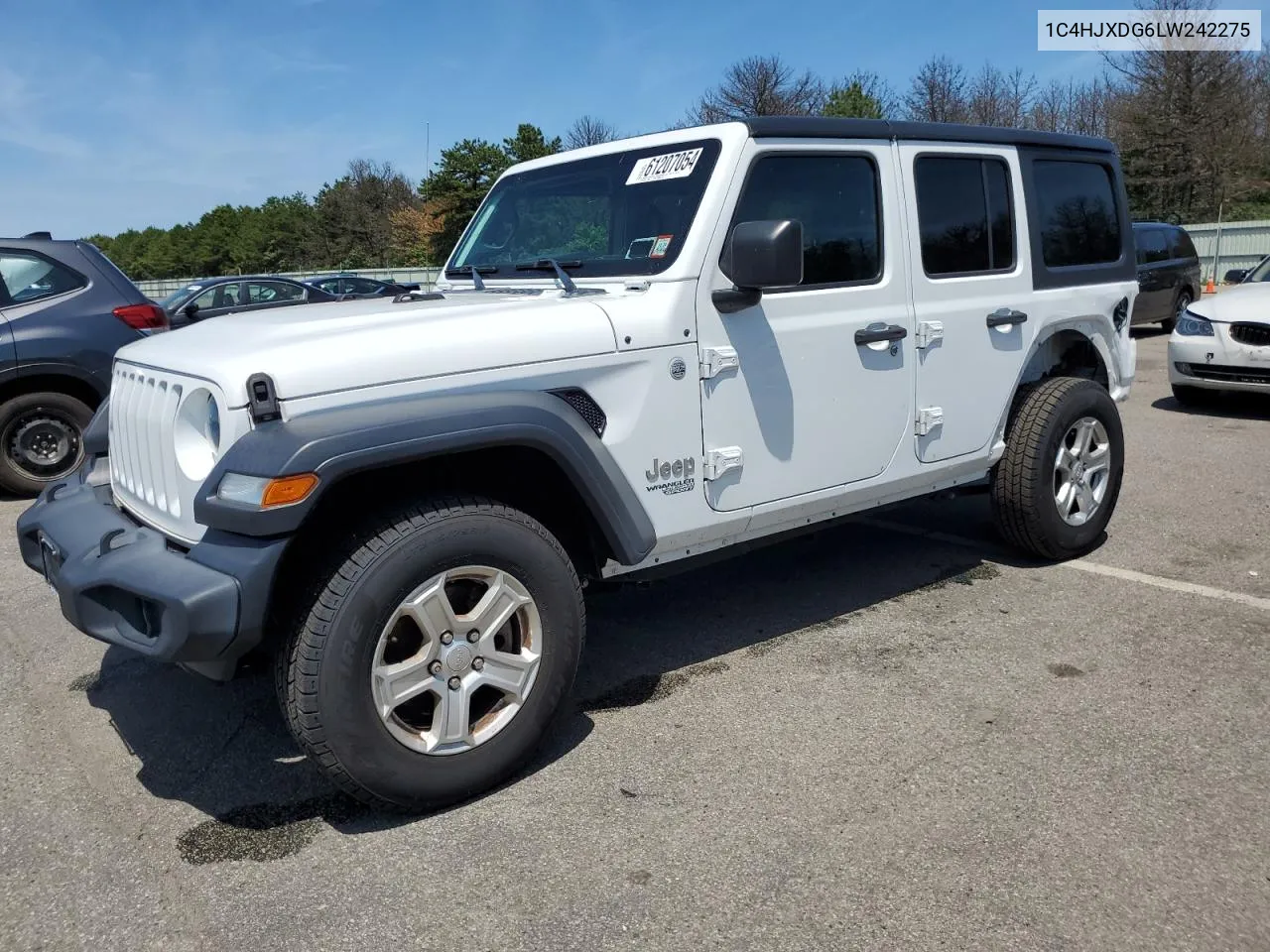 2020 Jeep Wrangler Unlimited Sport VIN: 1C4HJXDG6LW242275 Lot: 61207054