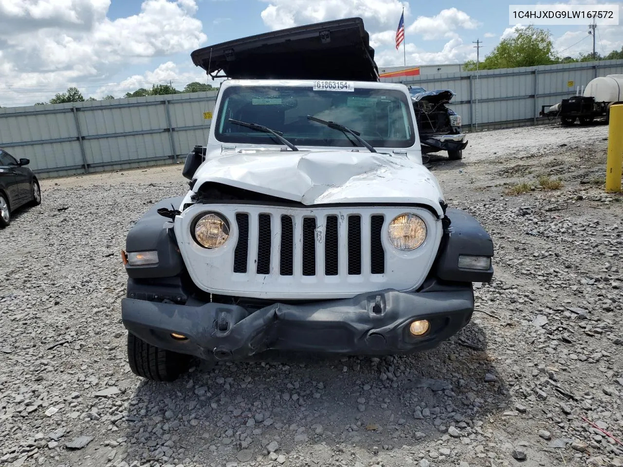 2020 Jeep Wrangler Unlimited Sport VIN: 1C4HJXDG9LW167572 Lot: 61863154