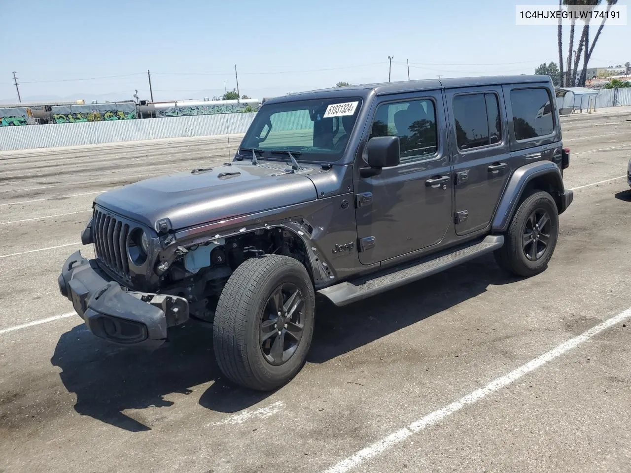 2020 Jeep Wrangler Unlimited Sahara VIN: 1C4HJXEG1LW174191 Lot: 61931324