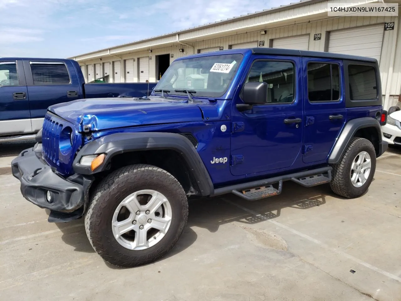 2020 Jeep Wrangler Unlimited Sport VIN: 1C4HJXDN9LW167425 Lot: 62061274