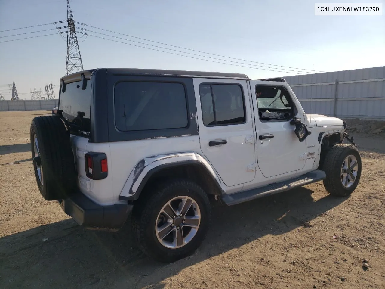 2020 Jeep Wrangler Unlimited Sahara VIN: 1C4HJXEN6LW183290 Lot: 62149374