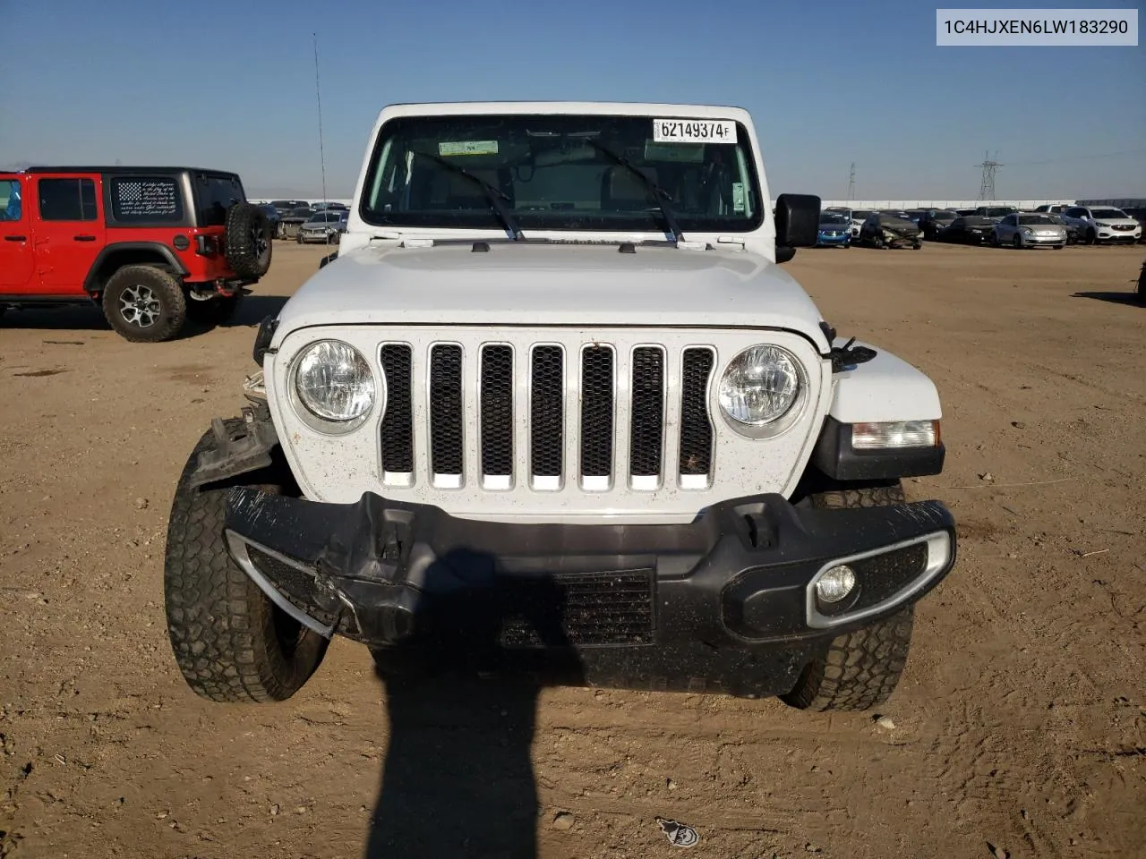 2020 Jeep Wrangler Unlimited Sahara VIN: 1C4HJXEN6LW183290 Lot: 62149374