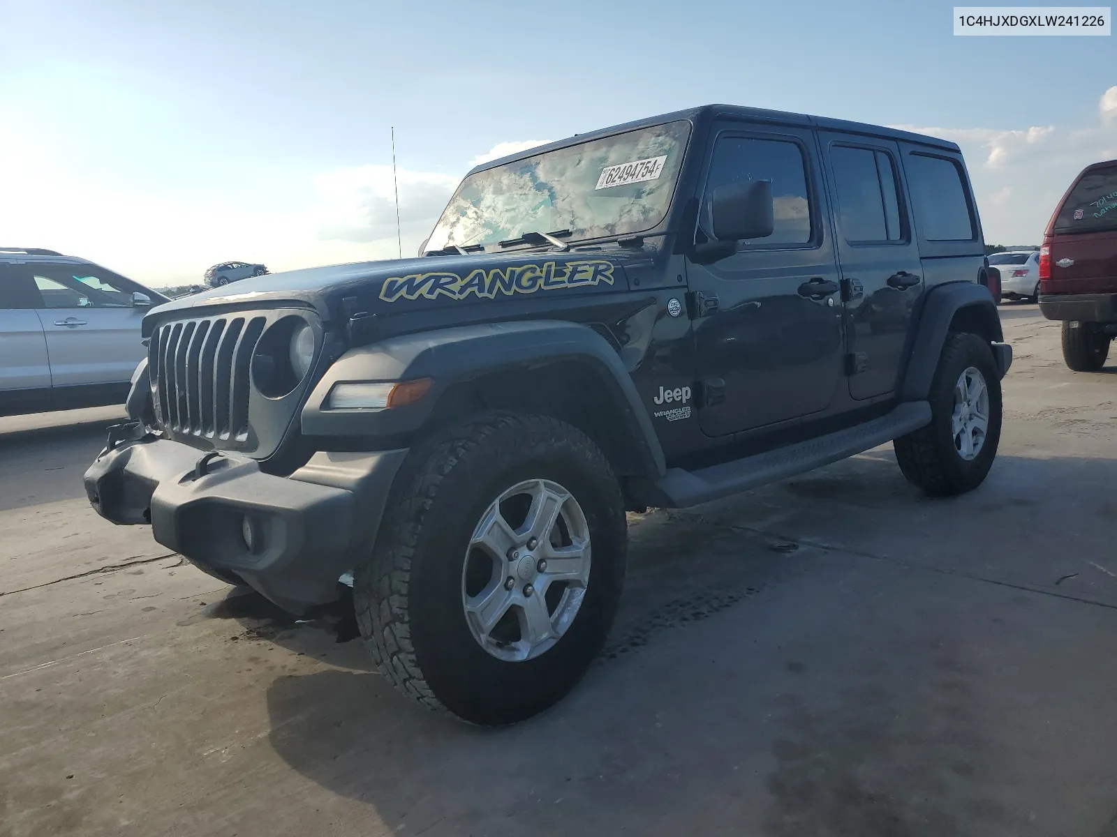 2020 Jeep Wrangler Unlimited Sport VIN: 1C4HJXDGXLW241226 Lot: 62494754