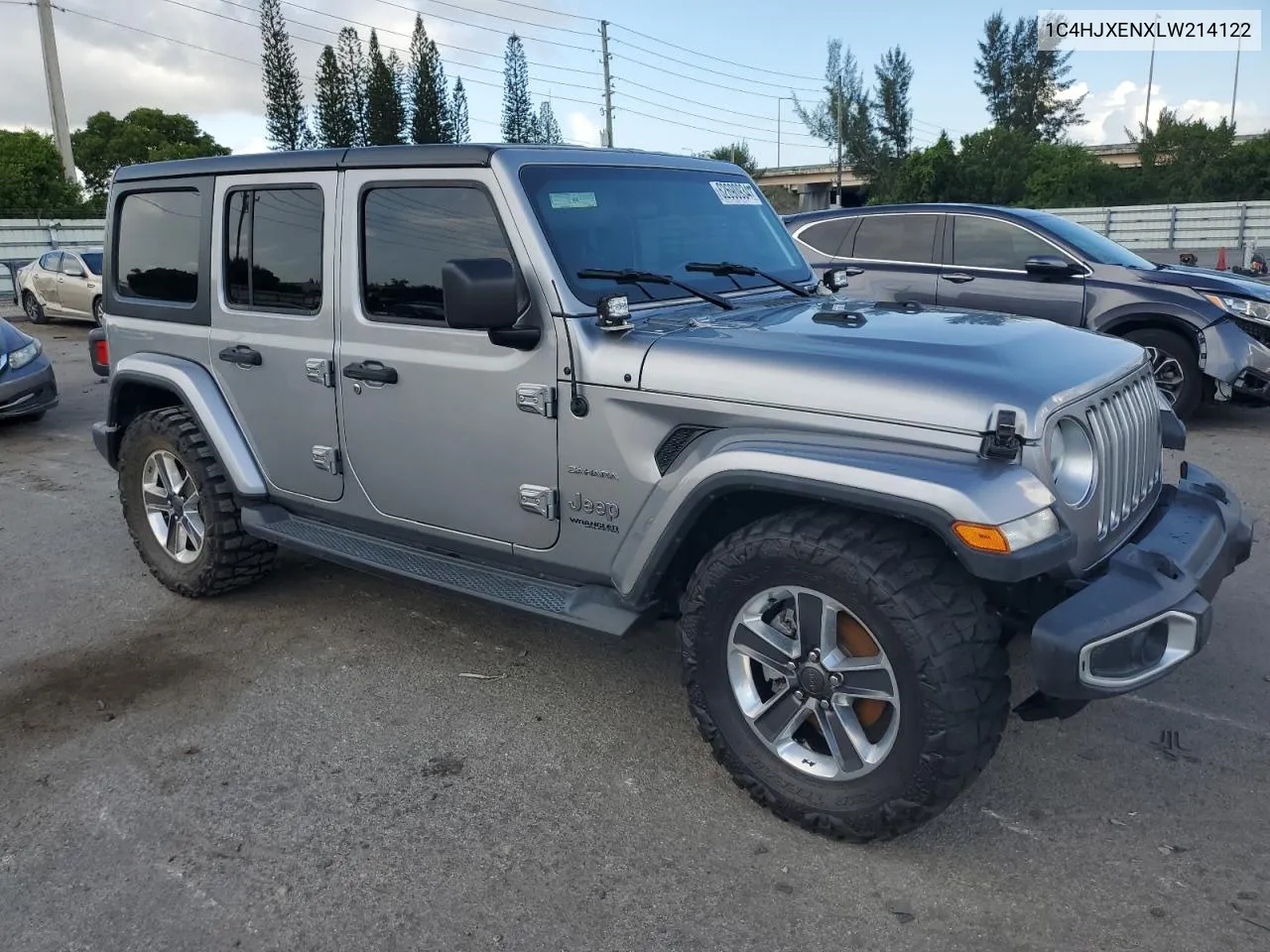 2020 Jeep Wrangler Unlimited Sahara VIN: 1C4HJXENXLW214122 Lot: 62690934