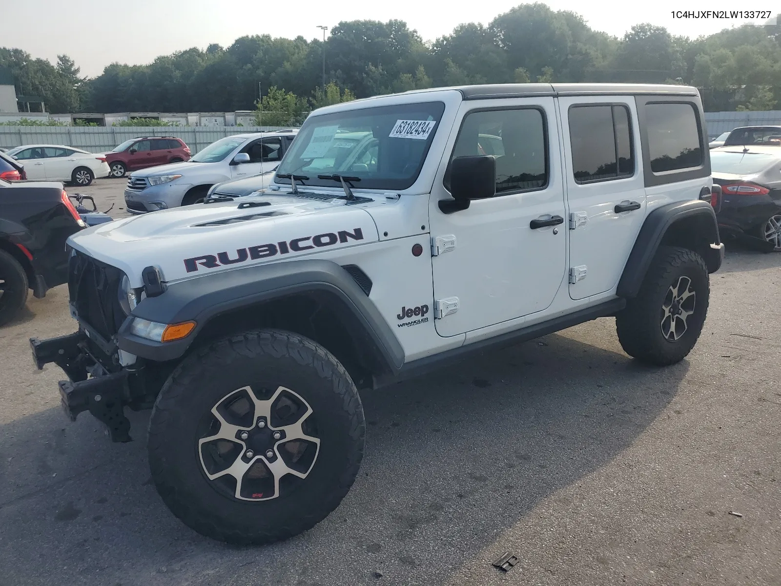 2020 Jeep Wrangler Unlimited Rubicon VIN: 1C4HJXFN2LW133727 Lot: 63182434