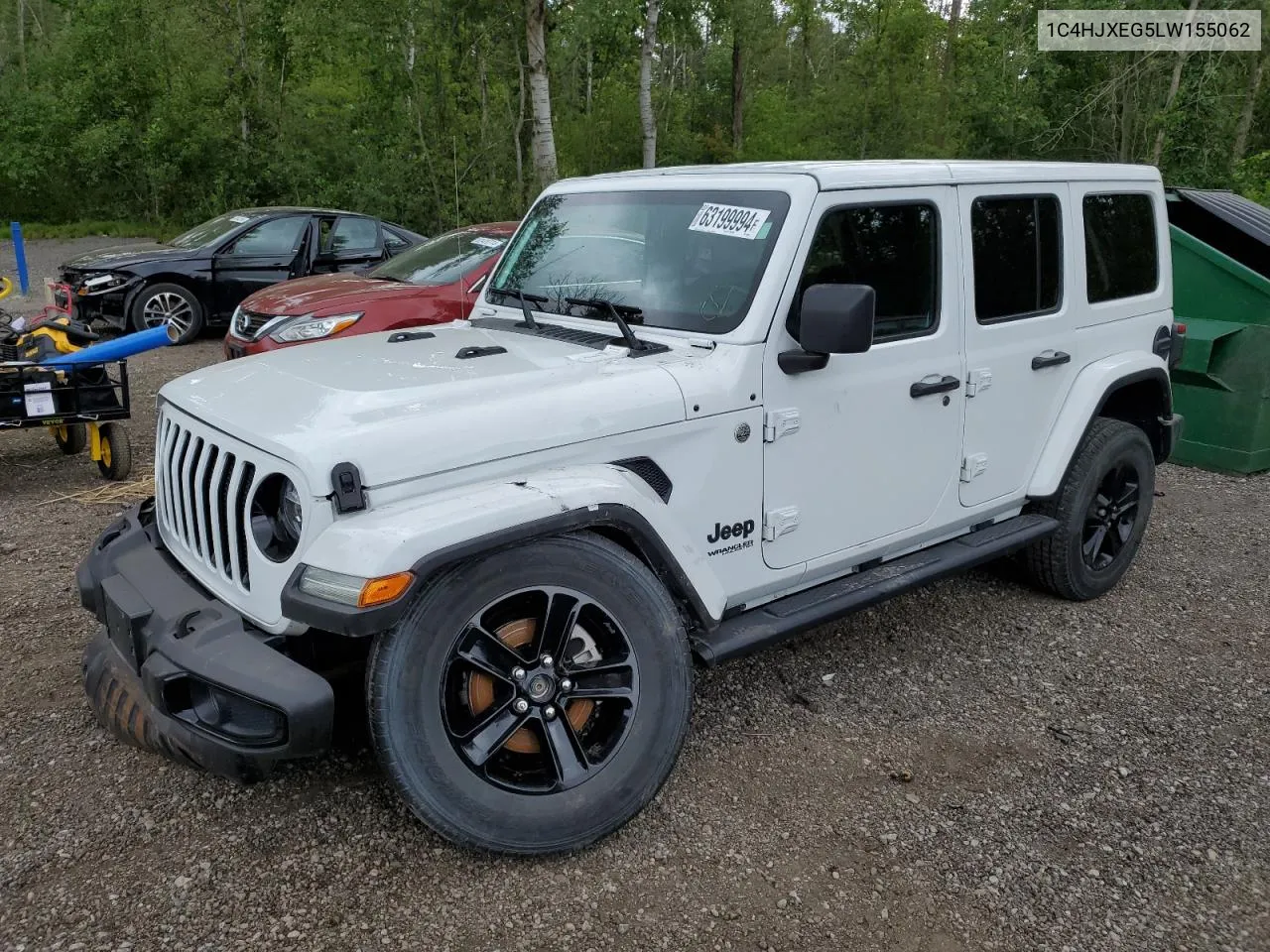 2020 Jeep Wrangler Unlimited Sahara VIN: 1C4HJXEG5LW155062 Lot: 63199994