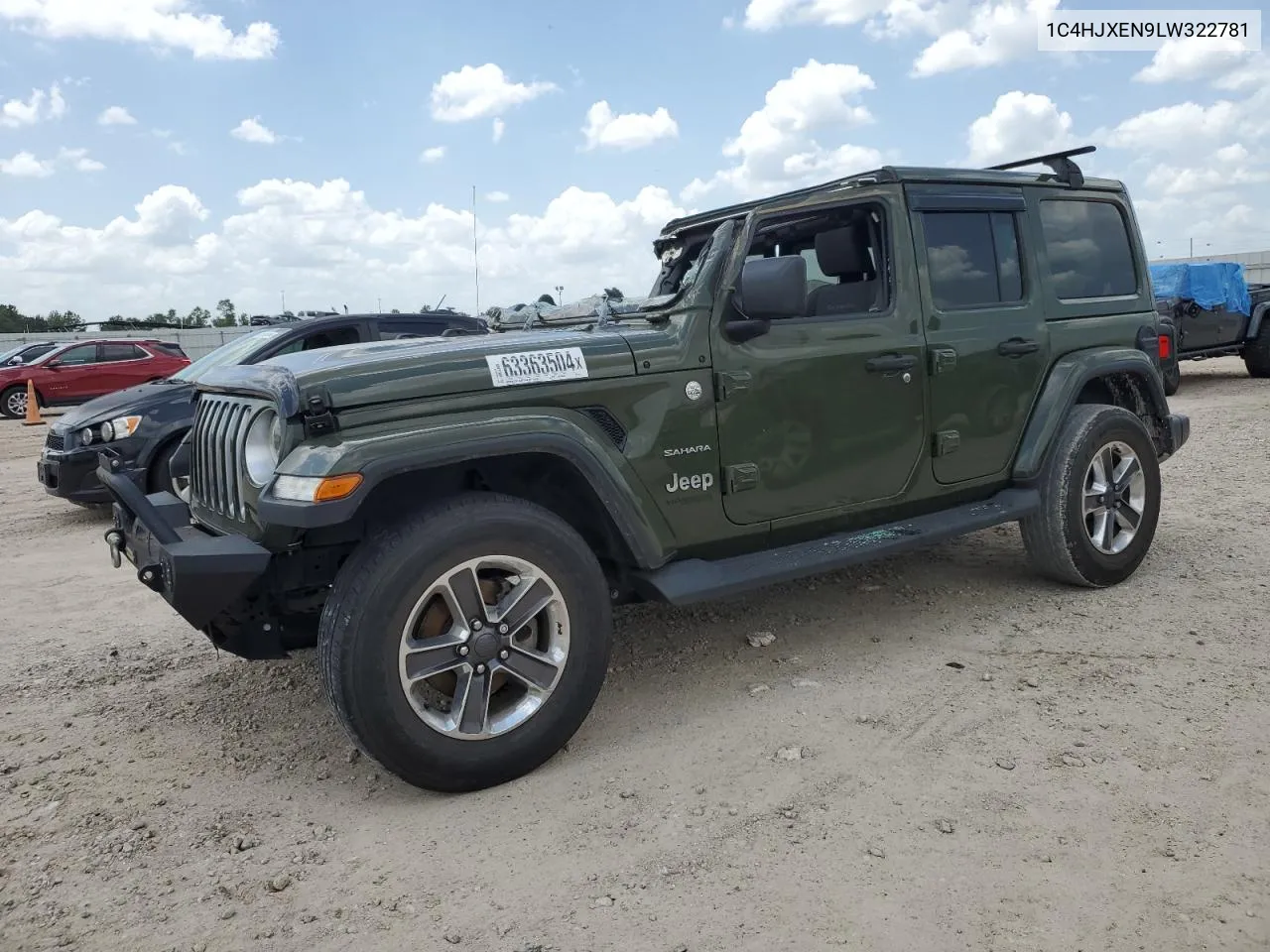 2020 Jeep Wrangler Unlimited Sahara VIN: 1C4HJXEN9LW322781 Lot: 63363504