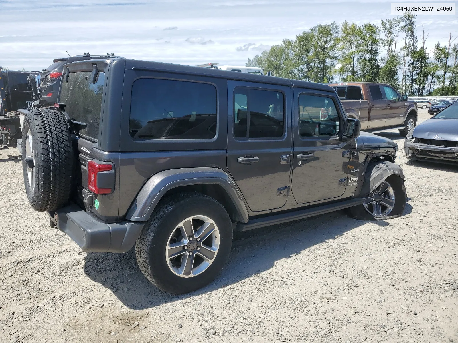 2020 Jeep Wrangler Unlimited Sahara VIN: 1C4HJXEN2LW124060 Lot: 64103834