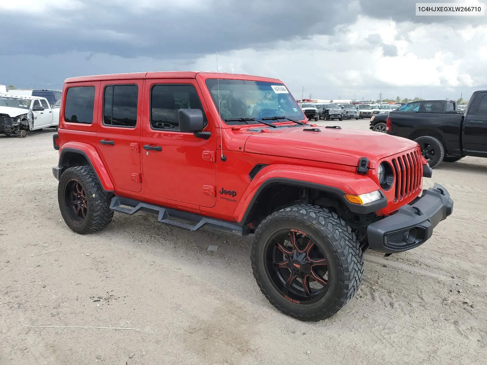 2020 Jeep Wrangler Unlimited Sahara VIN: 1C4HJXEGXLW266710 Lot: 64262464