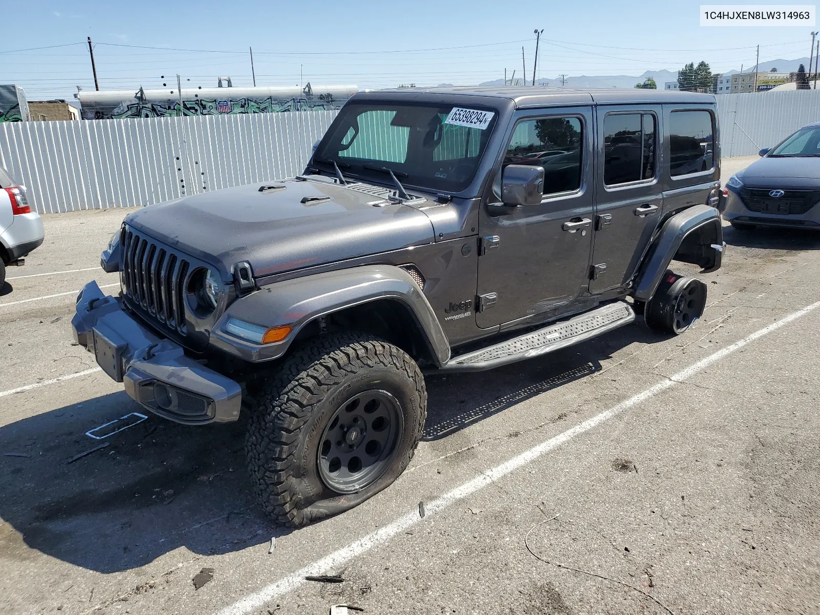 2020 Jeep Wrangler Unlimited Sahara VIN: 1C4HJXEN8LW314963 Lot: 65398294