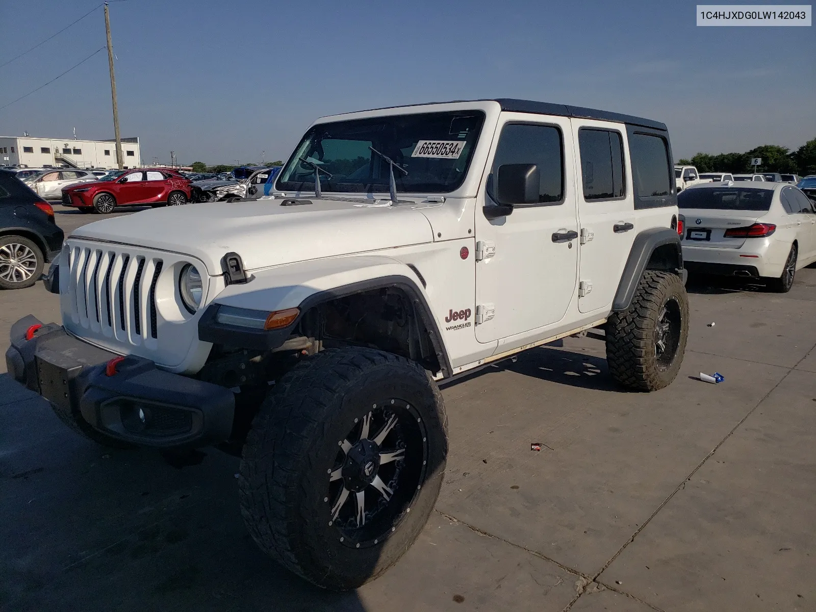 2020 Jeep Wrangler Unlimited Sport VIN: 1C4HJXDG0LW142043 Lot: 66550534