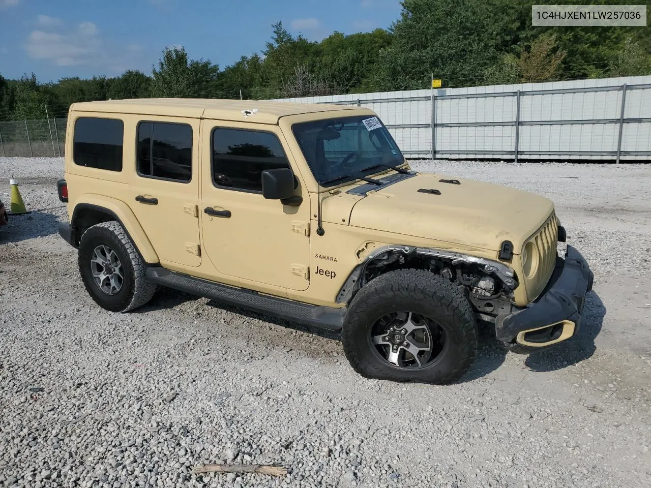 2020 Jeep Wrangler Unlimited Sahara VIN: 1C4HJXEN1LW257036 Lot: 66862914