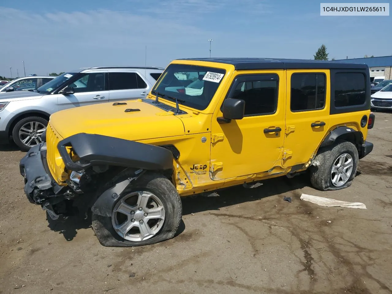 2020 Jeep Wrangler Unlimited Sport VIN: 1C4HJXDG1LW265611 Lot: 67928914