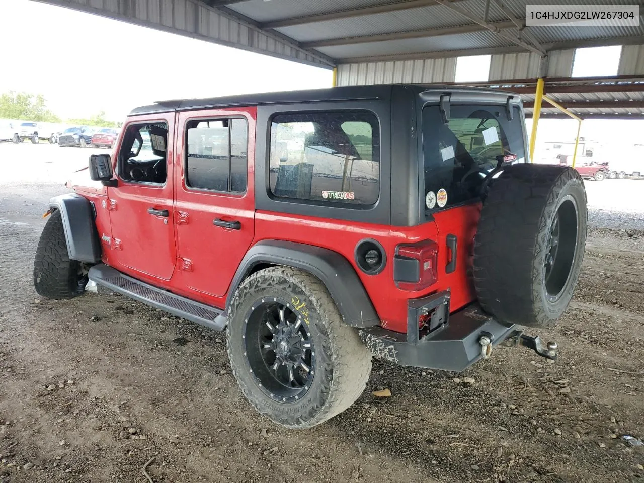 2020 Jeep Wrangler Unlimited Sport VIN: 1C4HJXDG2LW267304 Lot: 69263914