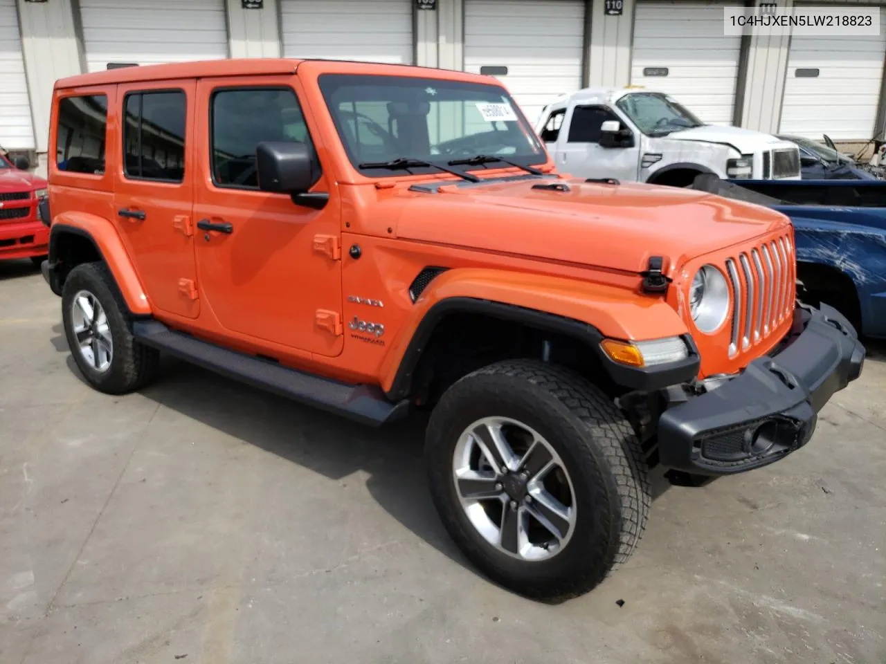 2020 Jeep Wrangler Unlimited Sahara VIN: 1C4HJXEN5LW218823 Lot: 69508014