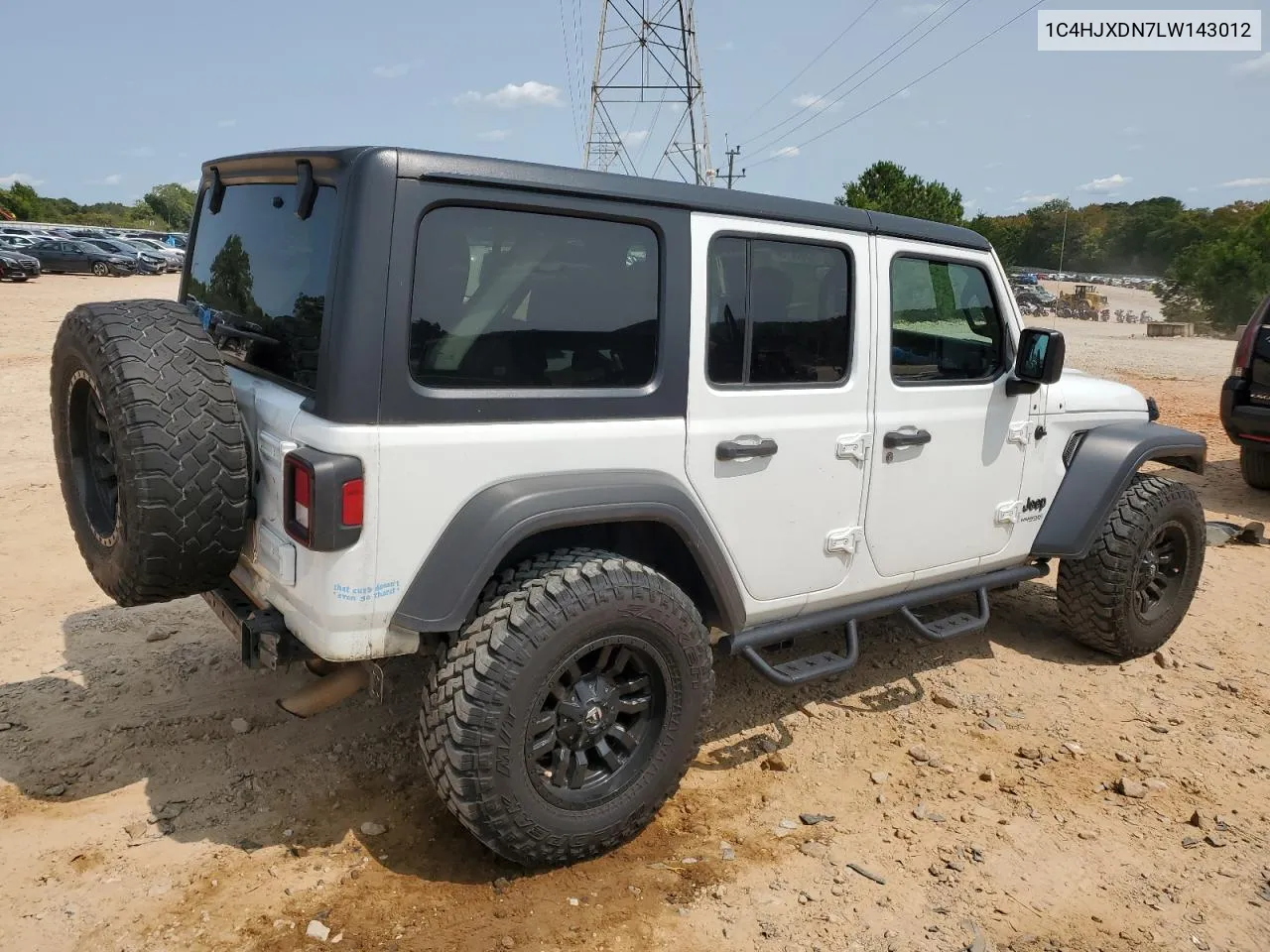 2020 Jeep Wrangler Unlimited Sport VIN: 1C4HJXDN7LW143012 Lot: 69802184