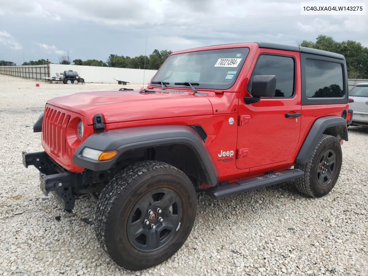 2020 Jeep Wrangler Sport VIN: 1C4GJXAG4LW143275 Lot: 70221394