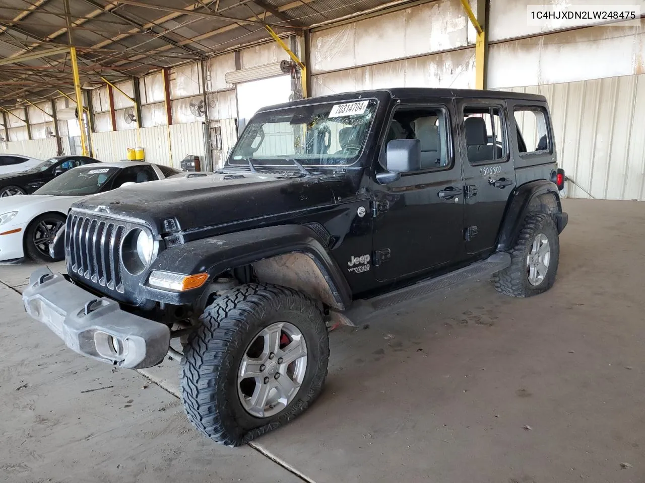 2020 Jeep Wrangler Unlimited Sport VIN: 1C4HJXDN2LW248475 Lot: 70314704