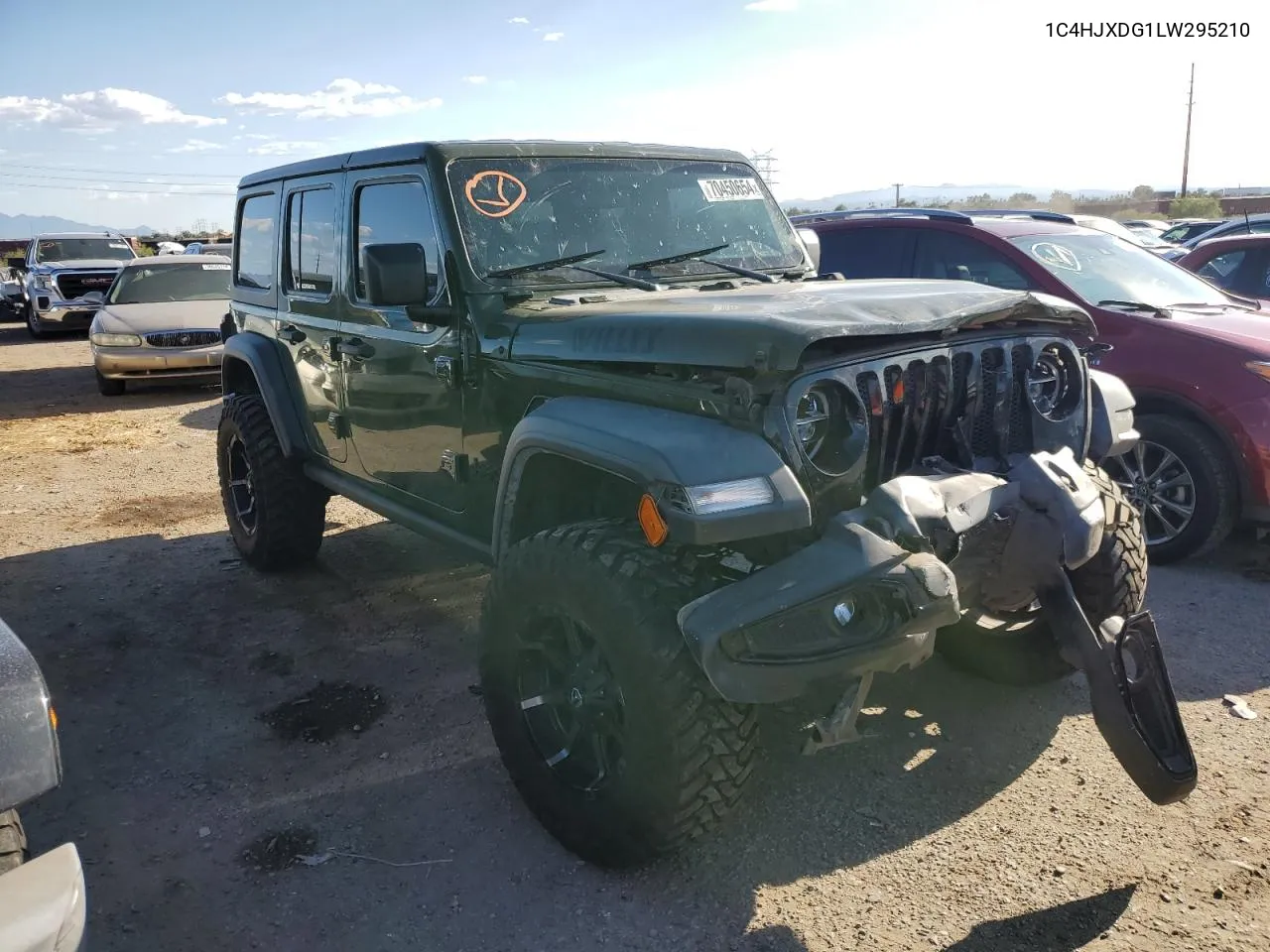 1C4HJXDG1LW295210 2020 Jeep Wrangler Unlimited Sport