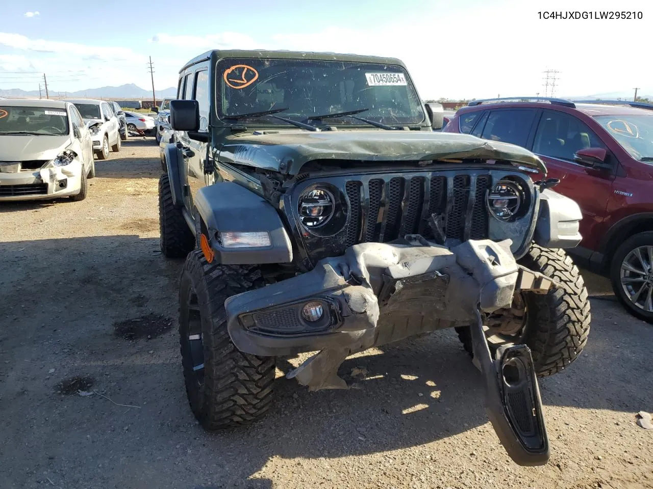 2020 Jeep Wrangler Unlimited Sport VIN: 1C4HJXDG1LW295210 Lot: 70450654