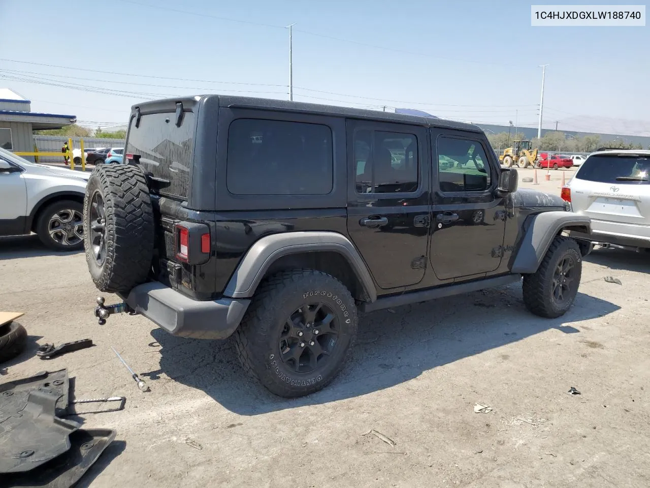 2020 Jeep Wrangler Unlimited Sport VIN: 1C4HJXDGXLW188740 Lot: 70810924