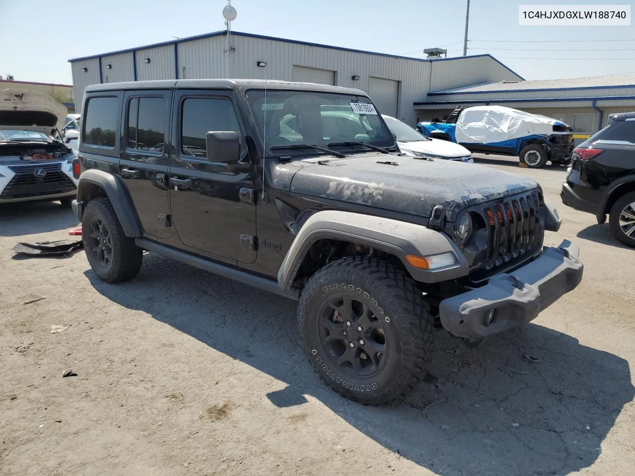 2020 Jeep Wrangler Unlimited Sport VIN: 1C4HJXDGXLW188740 Lot: 70810924