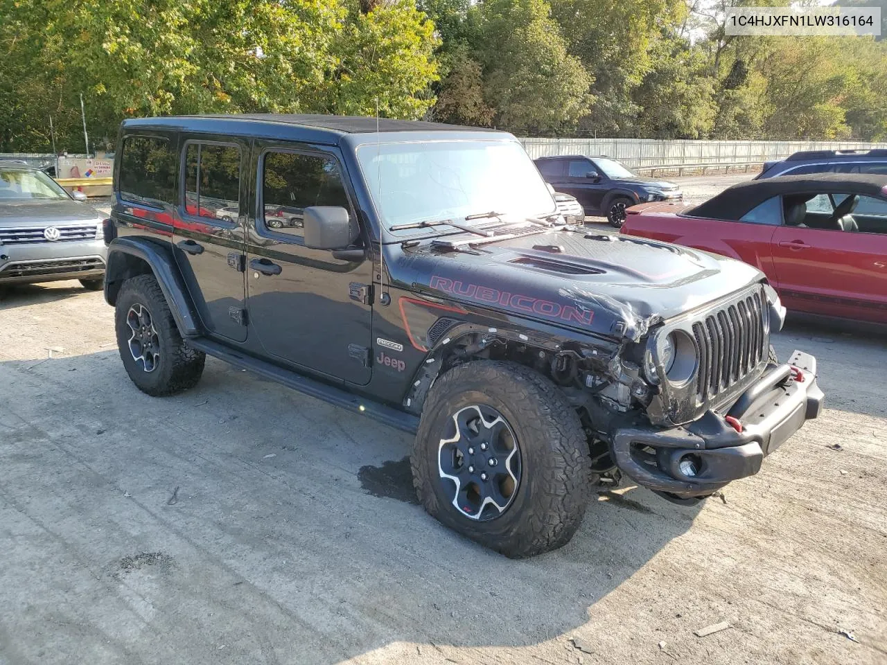 2020 Jeep Wrangler Unlimited Rubicon VIN: 1C4HJXFN1LW316164 Lot: 71236564