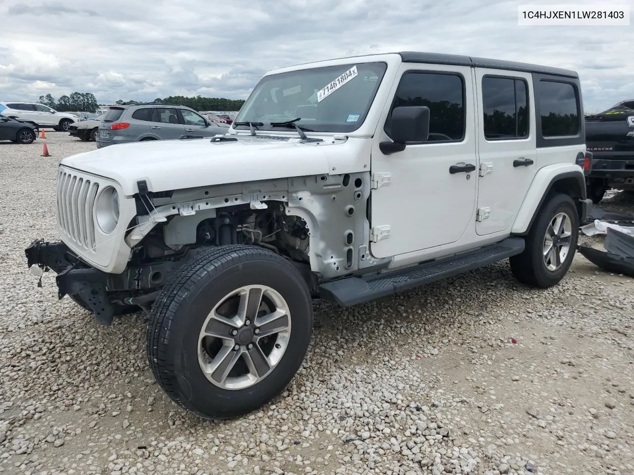 2020 Jeep Wrangler Unlimited Sahara VIN: 1C4HJXEN1LW281403 Lot: 71461804