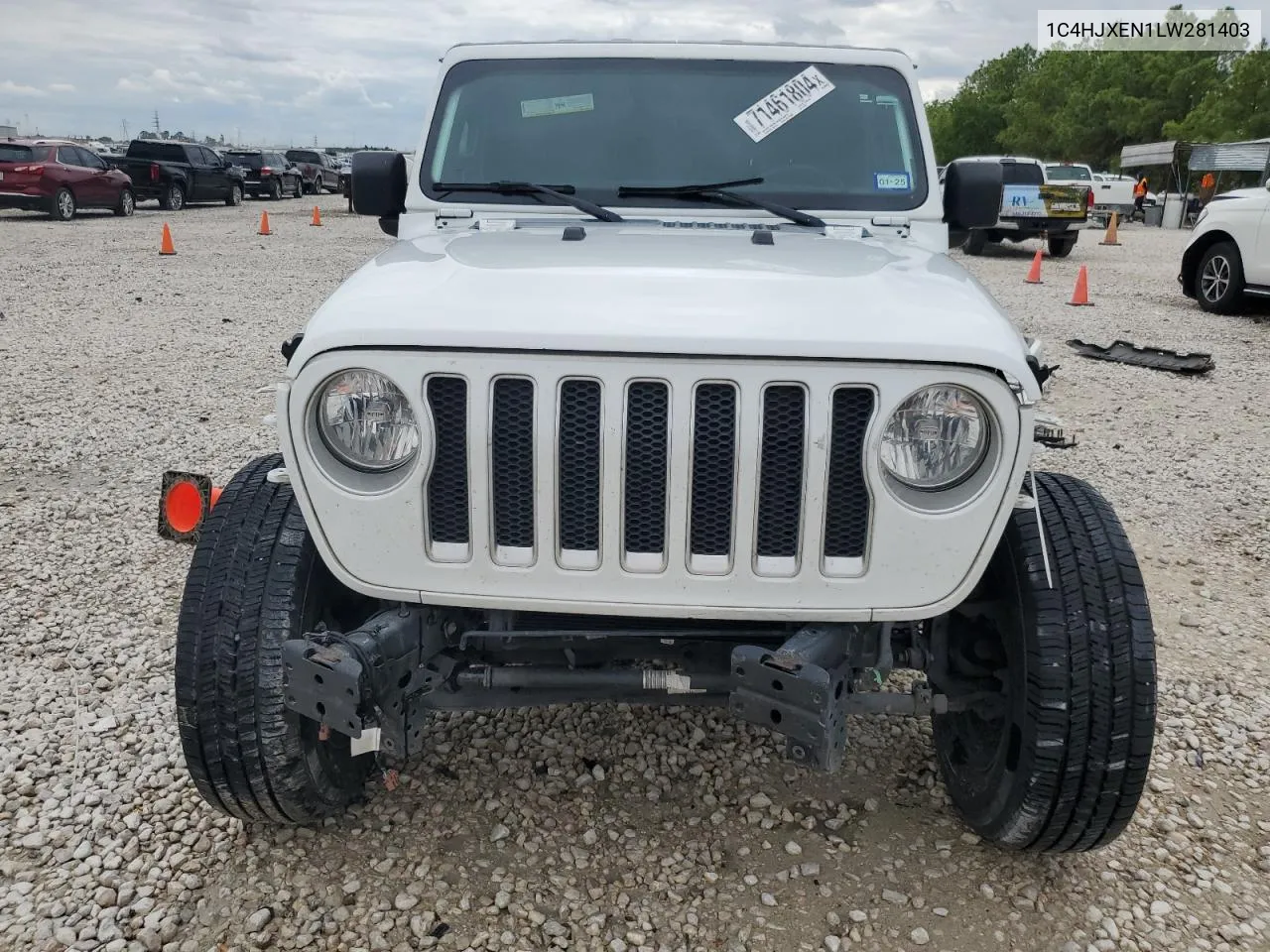 2020 Jeep Wrangler Unlimited Sahara VIN: 1C4HJXEN1LW281403 Lot: 71461804